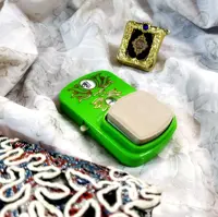 مهر رکعت شمار کلید دار ثامن رنگ سبز  به همراه مهر یدک