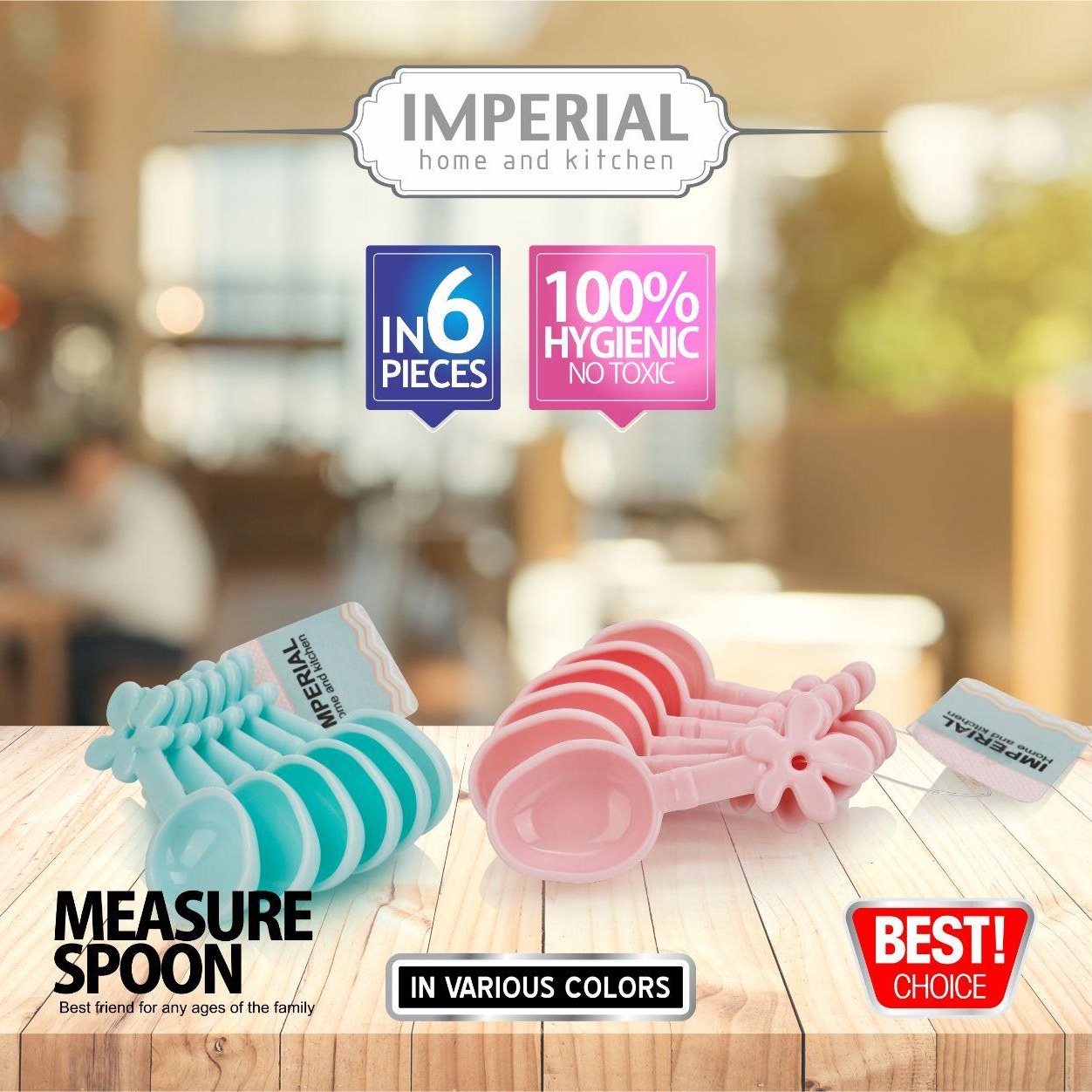 پیمانه 6 تایی برند امپریال(قاشق ادویه)