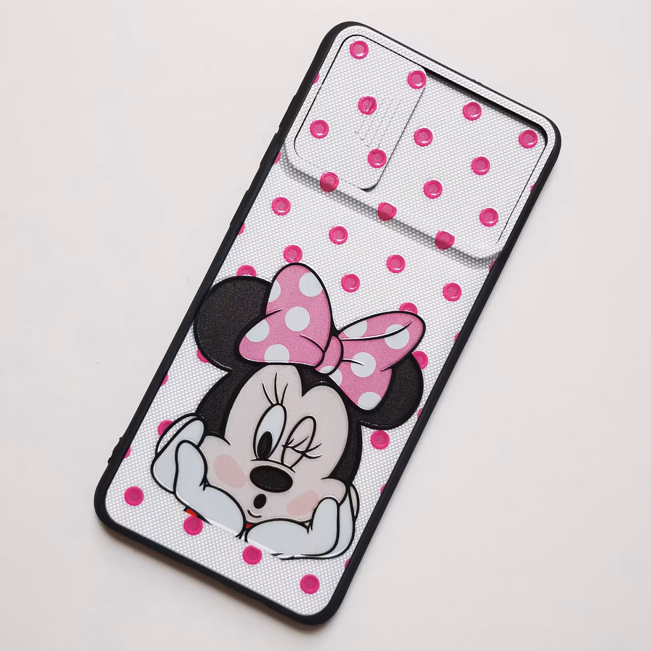 قاب طرحدار ژله ای درپوش دار میکی موس مناسب گوشی سامسونگ A51