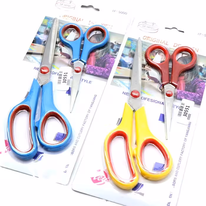 قیچی دو قلوی بزرگ، قیچی بزرگ و قیچی متوسط دسته پلاستیکی 

