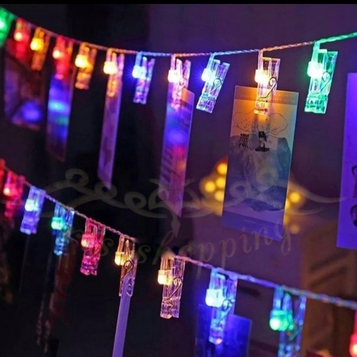 ریسه گیره رنگی 20تای برقی چشمک زن