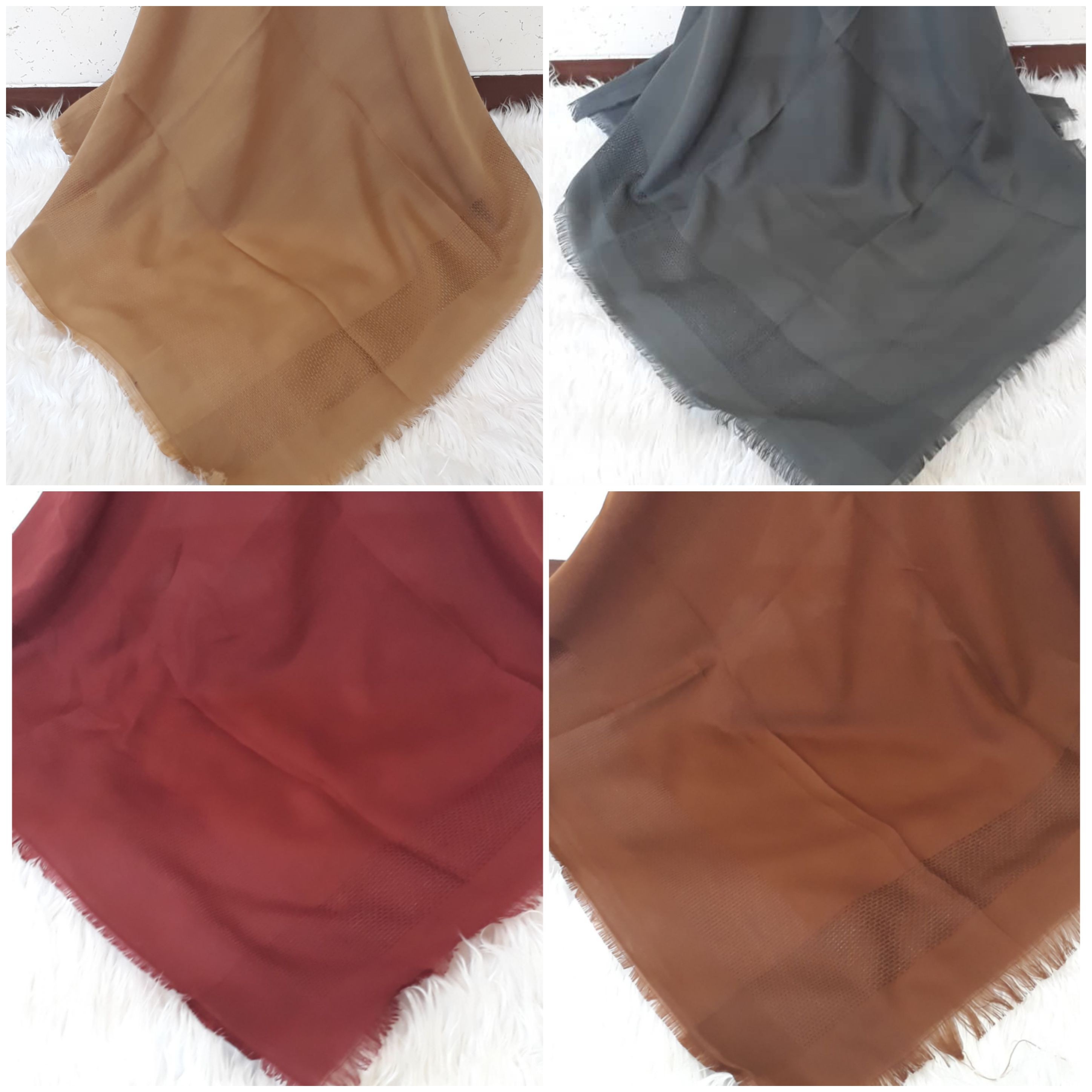 پک 2 عددی روسری نخی ساده رنگبندی (قواره کوچک)