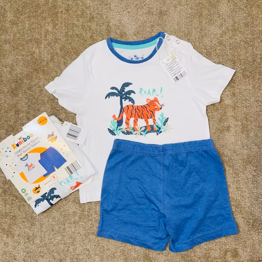 تیشرت و شلوارک بچگانه 1 تا 2 سال نخی  آلمانی