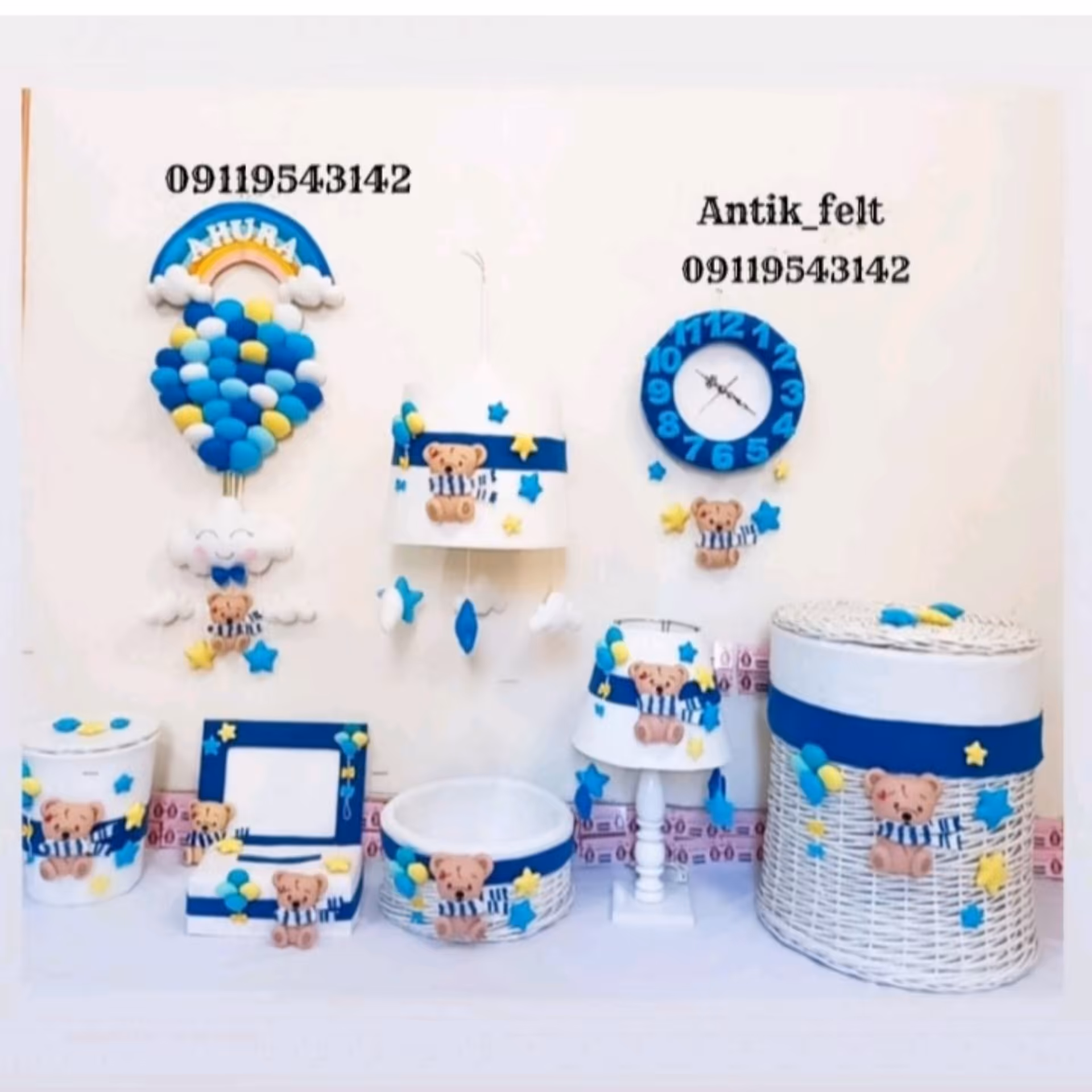 ست نمدی پسرانه (دستساز)(9 تیکه)