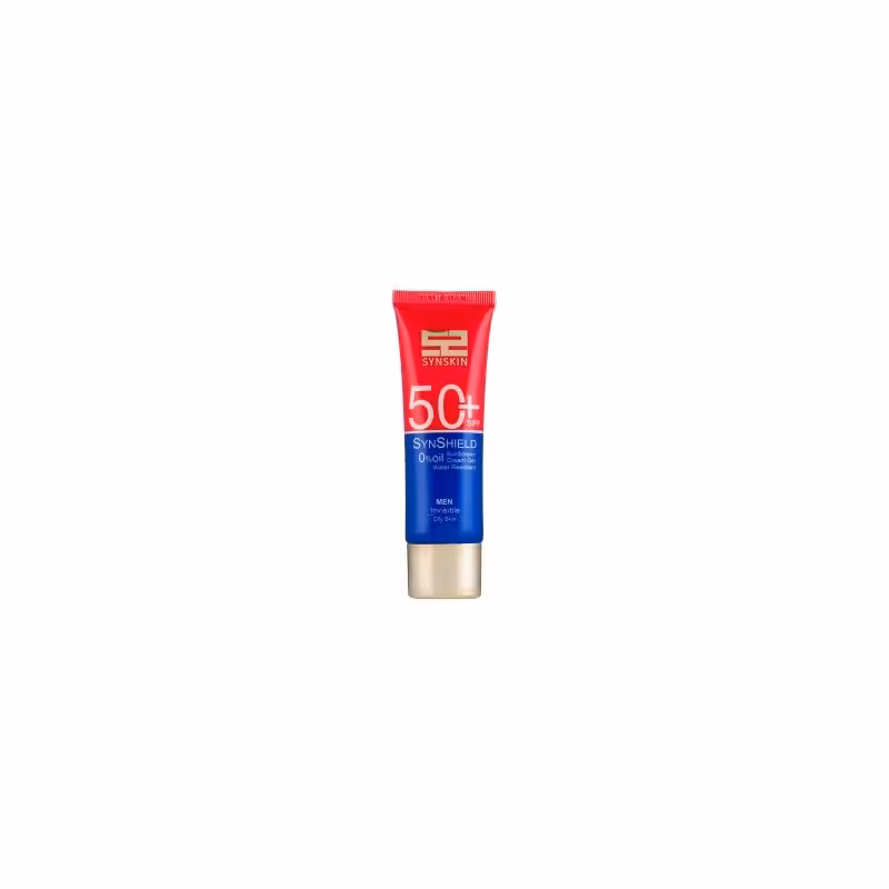 کرم ژل ضدآفتاب بی‌رنگ مردانه SPF50 مدل بی‌رنگ محافظ UVA و UVB ساین اسکین