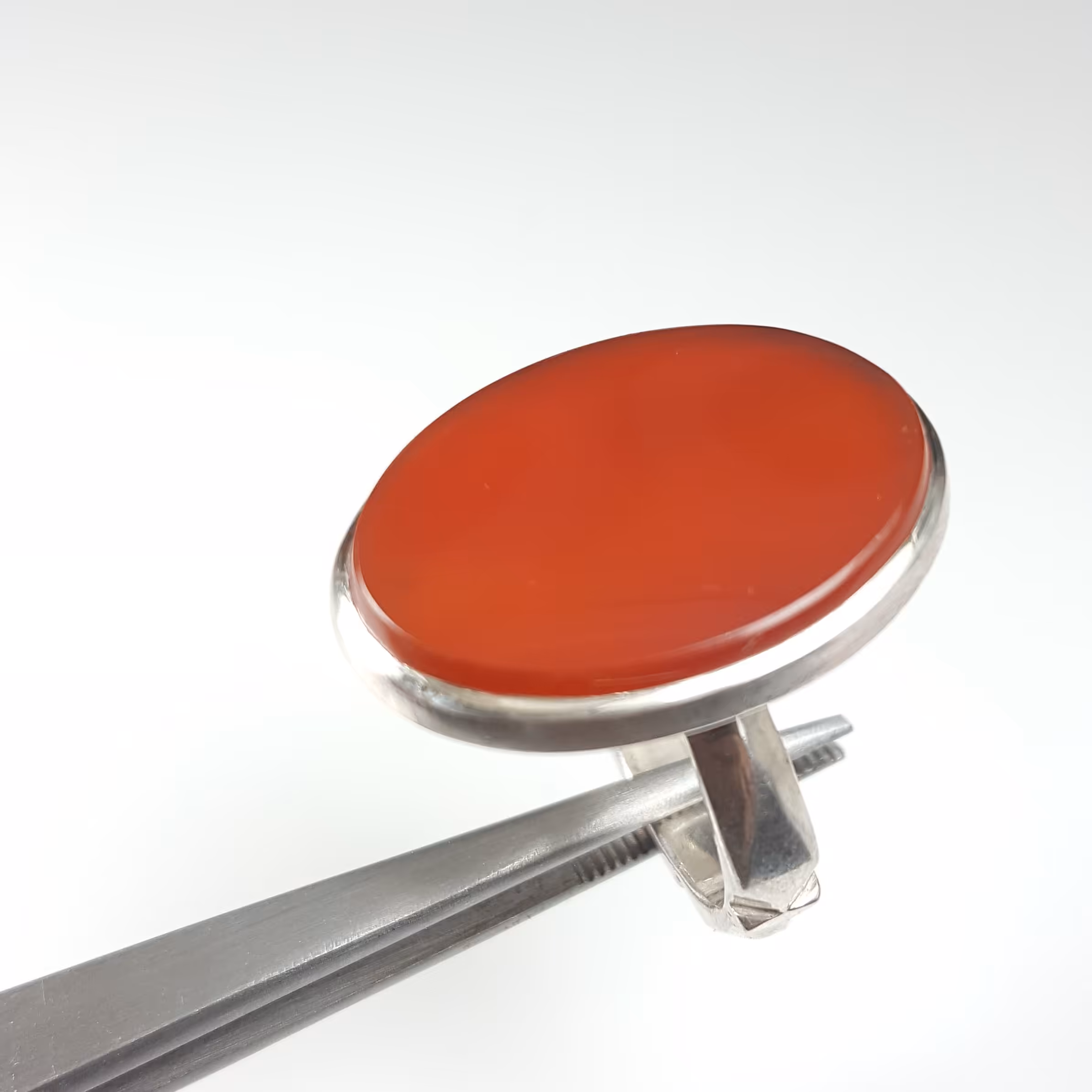 انگشتر عقیق سرخ مفتولی دست ساز 