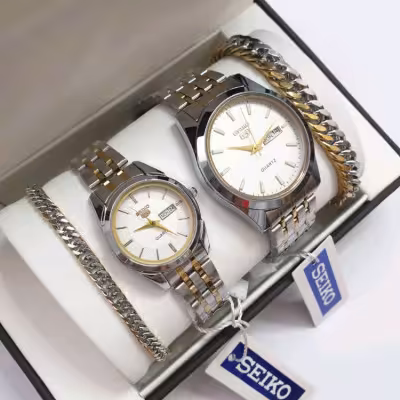 ساعت ست سیکو زنانه و مردانه بند استیل