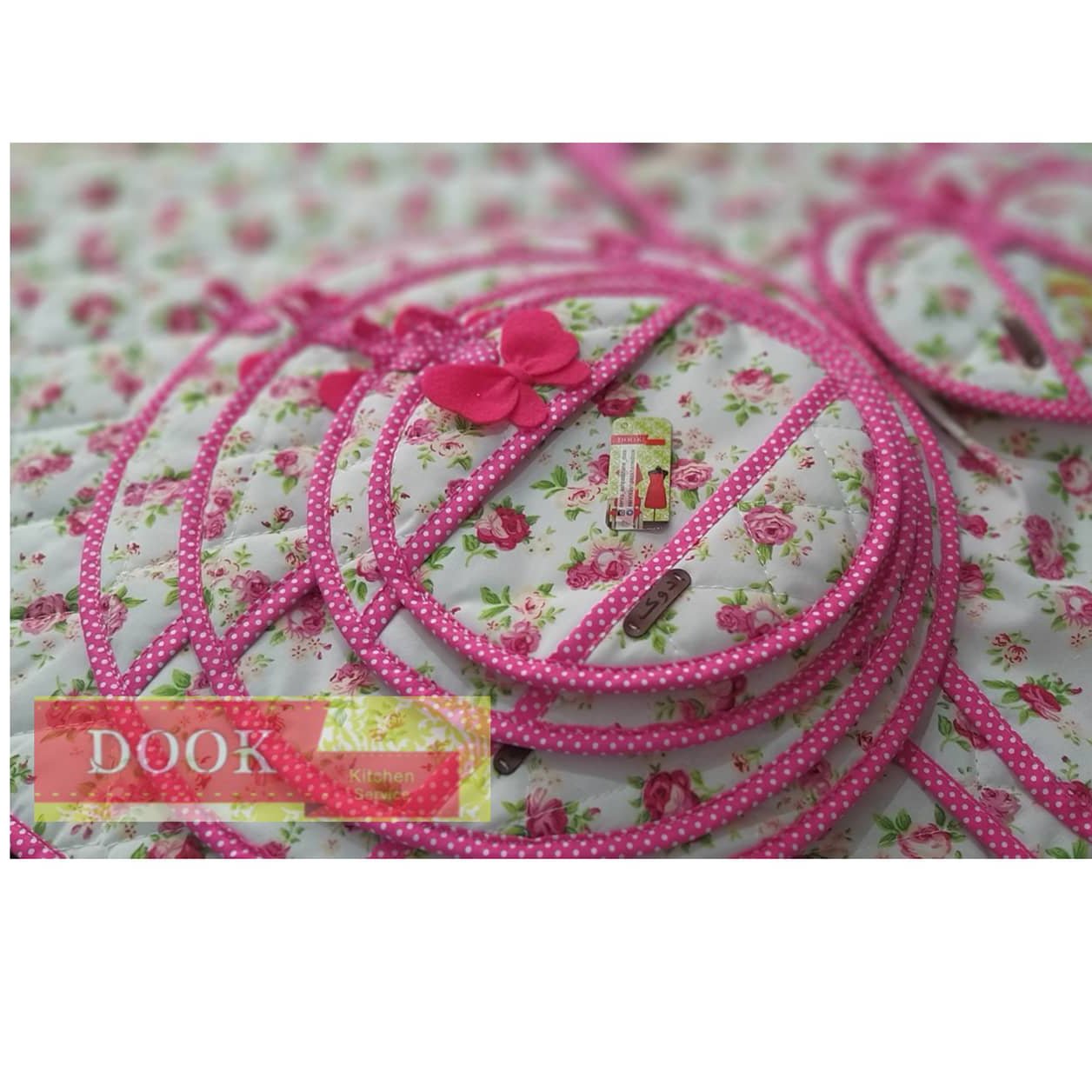 سرویس 15 تکه آشپزخانه رنگ سرخابی