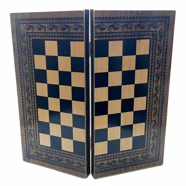 شطرنج و تخته نرد چوبی ملچ