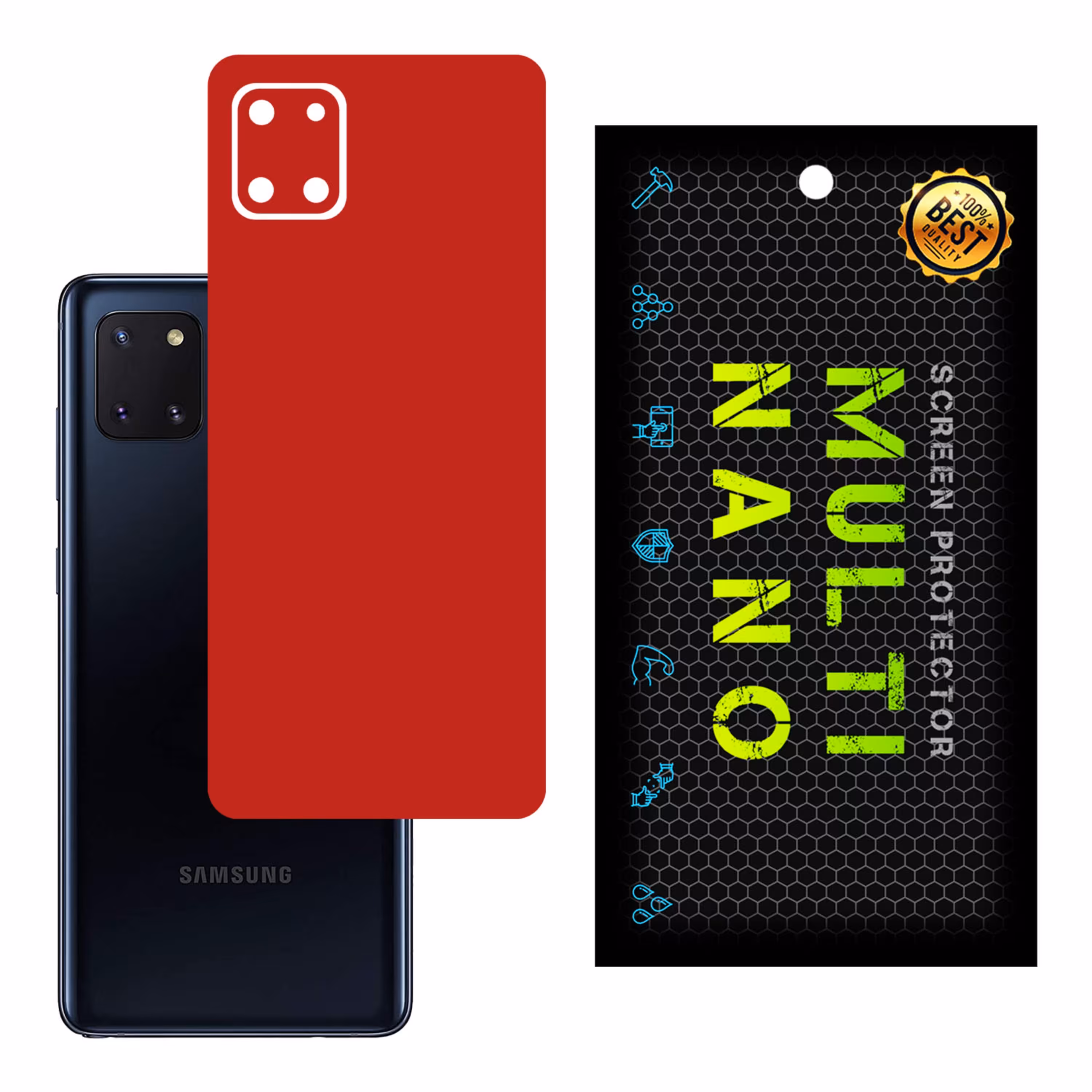 برچسب پوششی MultiNano مدل X-F1M-Red برای پشت موبایل  سامسونگNote 10 Lite