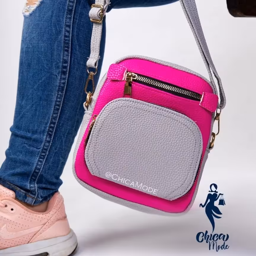 کیف دخترانه 2رنگ جمع و جور  سه کاره