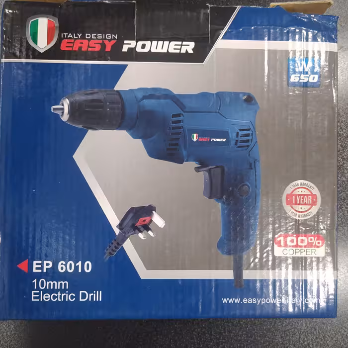 دریل 10  اتومات ایزی پاور قدرت موتور 650 وات دارای چپگرد و راستگرد Eaey power 