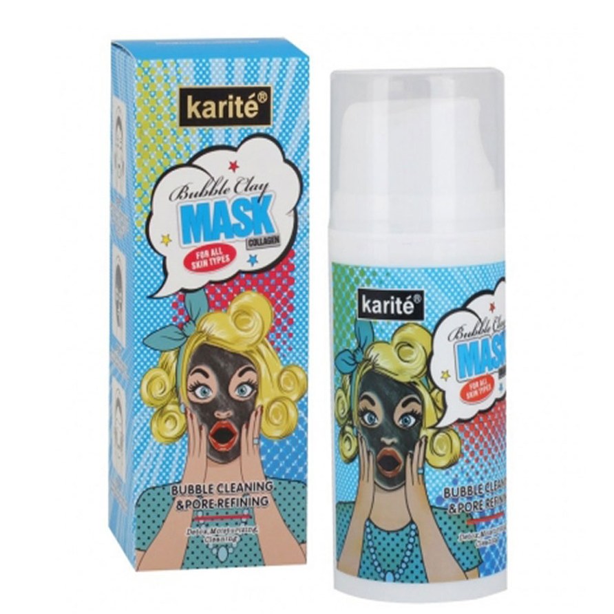 ماسک صورت حبابی کلاژن آبی 105میل کاریته

