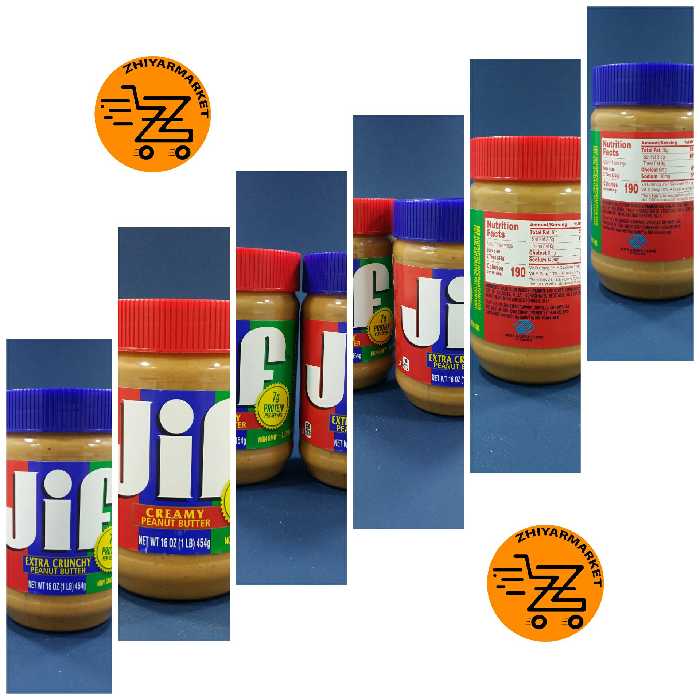 کره بادام زمینی  454 گرمی اصلی Jif   بهترین گزینه برای صبحانه ایی مقوی و سالم  خوشمزه و لذیذ   در دو مدل کرانچی و کرمی