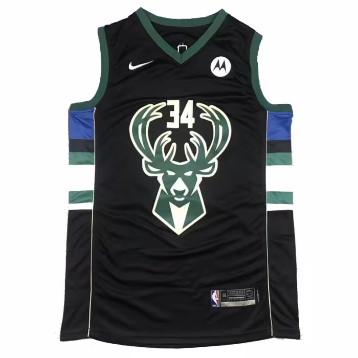 لباس بسکتبالی میلواکی باکس مشکی شماره 34 بازیکن ری الن | ورژن پلیری