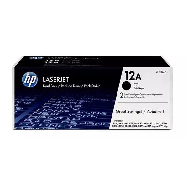 کارتریج لیزری HP 12A Black LaserJet Toner Cartridge مشابه اصل