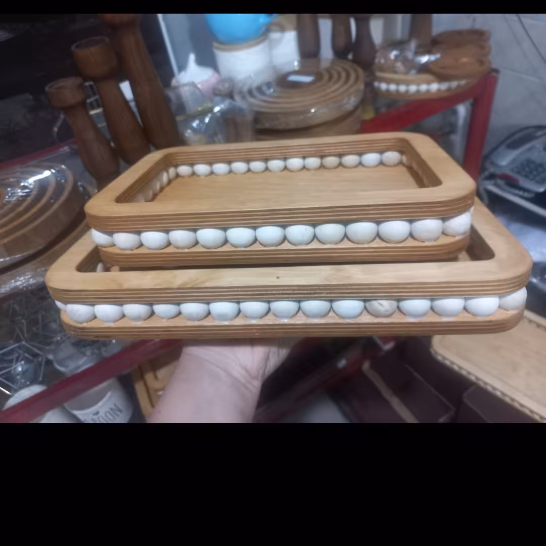 سینی چوبی رایزر  مهره دار سایز کوچک