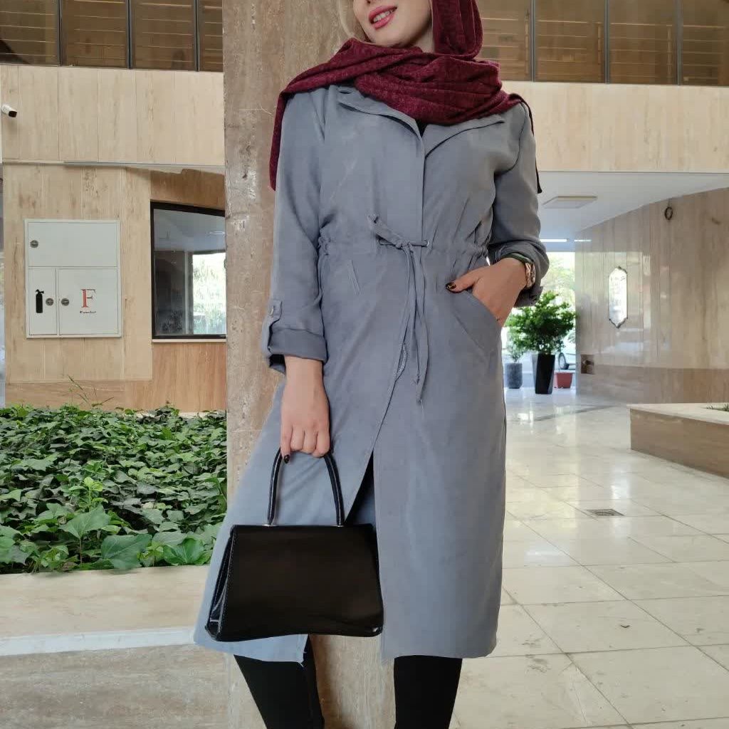 لبلس زنانه مانتو میکرو یقه انگلیسی دارای سایز و رنگبندی