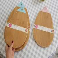 تخته گوشت بیضی بامبو- سایز کوچک