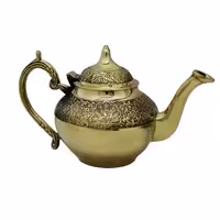 قوری برنجی قلمزنی طاووس بزرگ