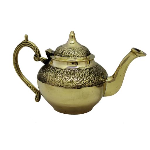 قوری برنجی قلمزنی طاووس بزرگ