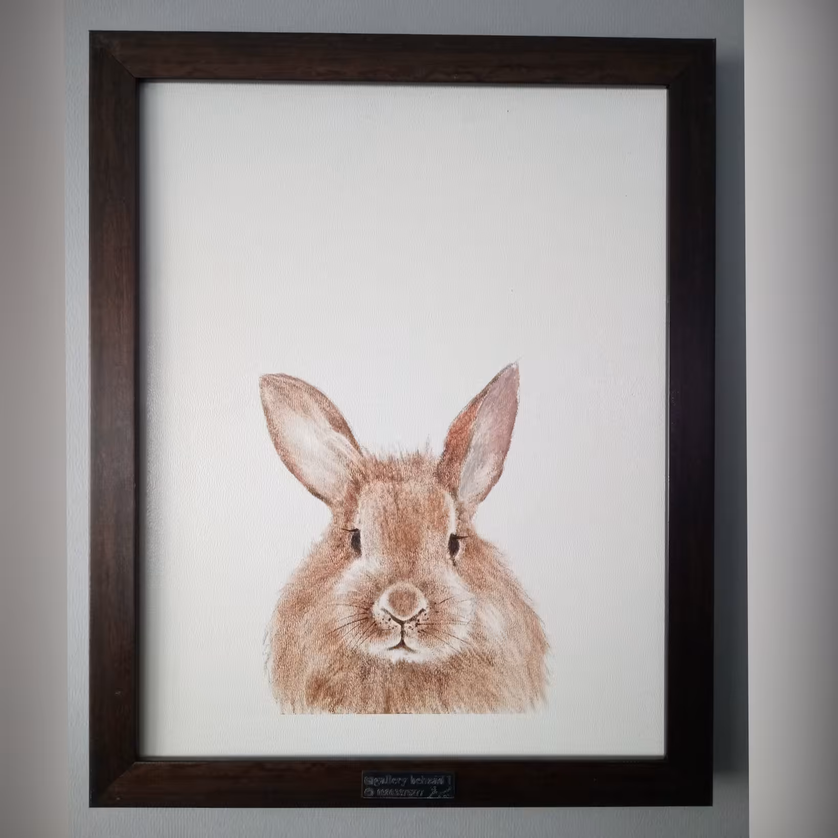 تابلوی نقاشی خرگوش رنگ رو غن