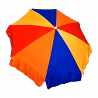 سایه بان قطر دو متر با پارچه نانو طرح ساده آب گریز رنگ 4رنگ (آبی،قرمز،زرد،نارنجی)،مسافرتی