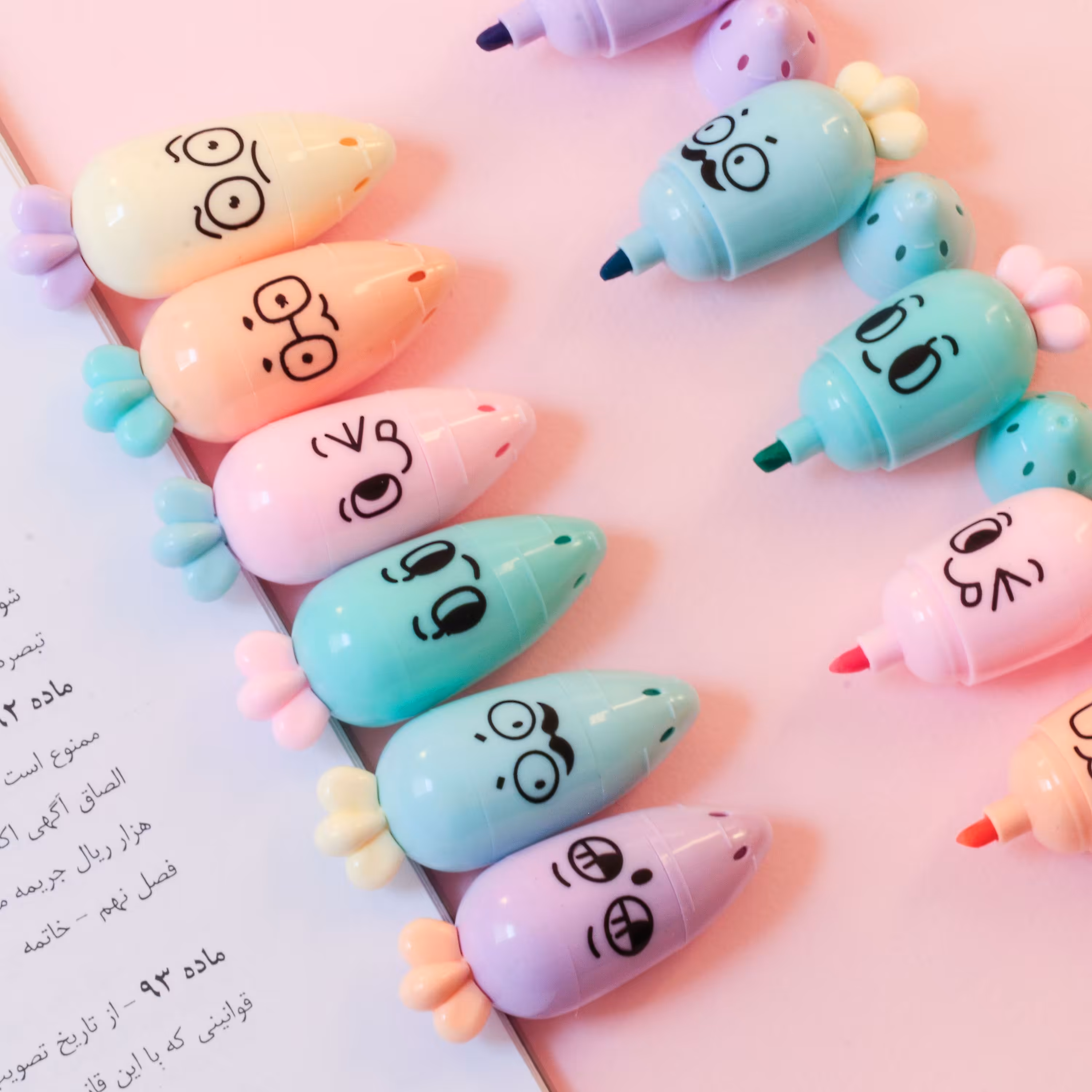 ماژیک هایلایتر پاستلی هویج شش تایی 