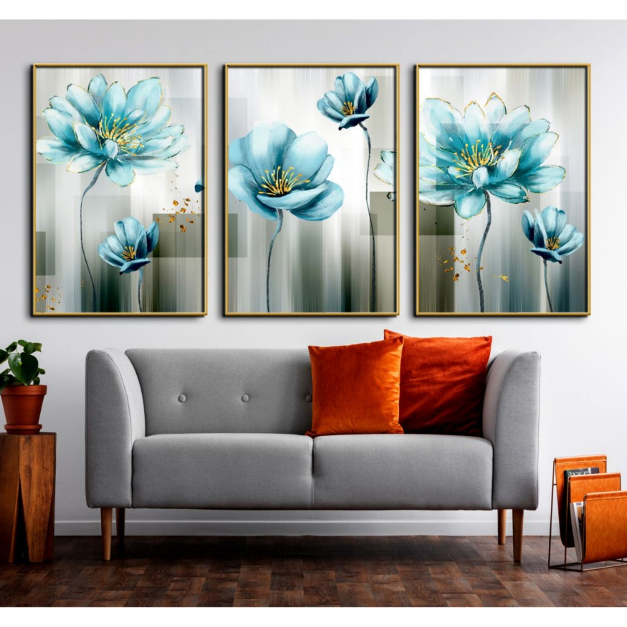 تابلو دکوراتیو 3تیکه  طرح گل