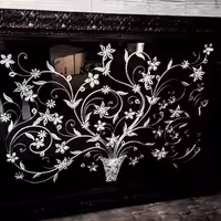 تابلو گل نقره کار دست