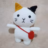 عروسک قلاب بافی گربه با نمک