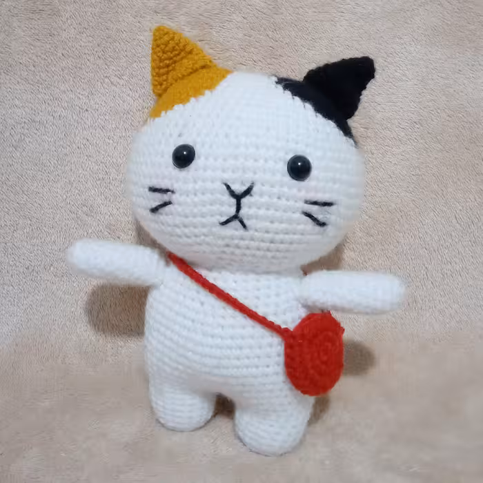 عروسک قلاب بافی گربه با نمک