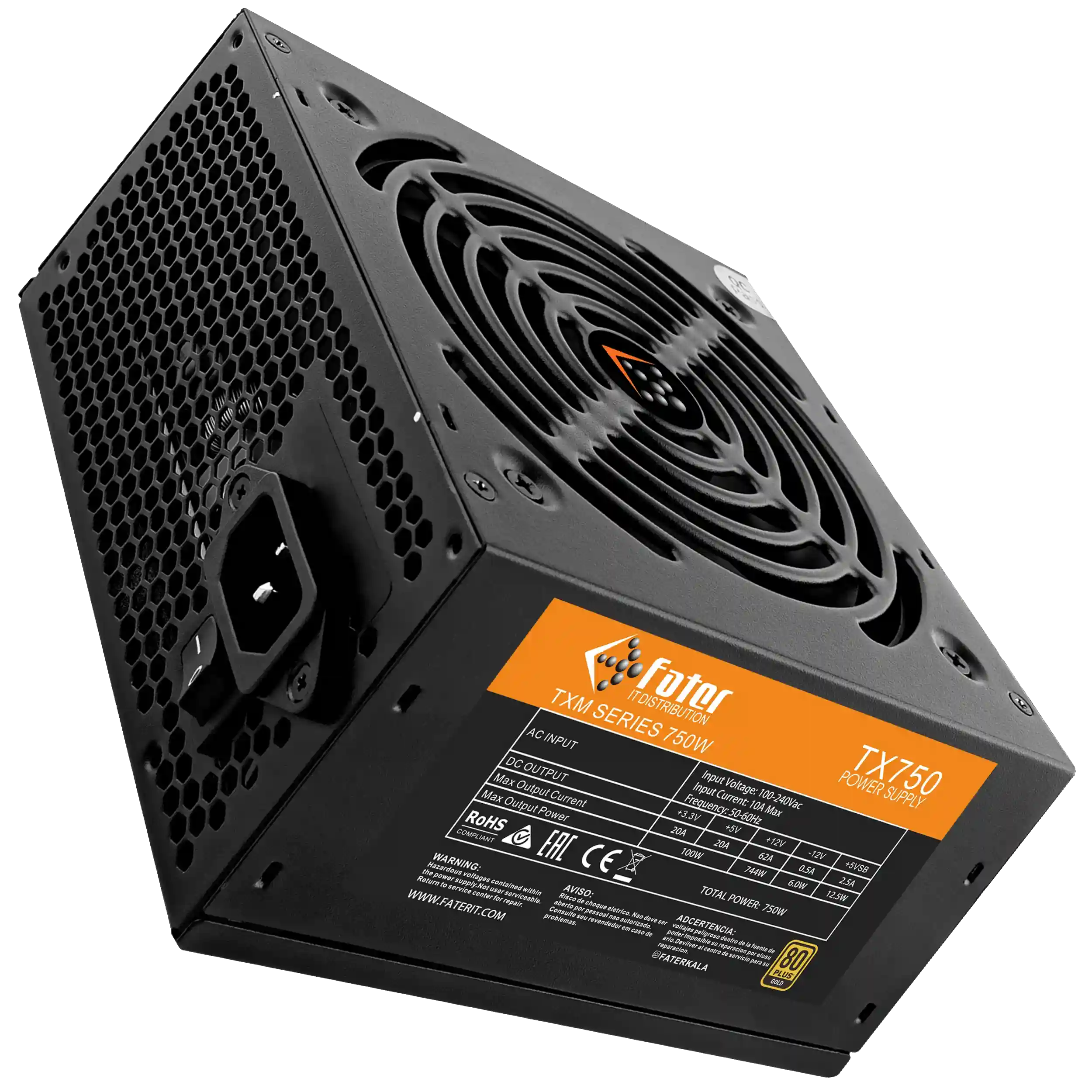 پاور کامپیوتر غیر ماژولار فاطر مدل TX750