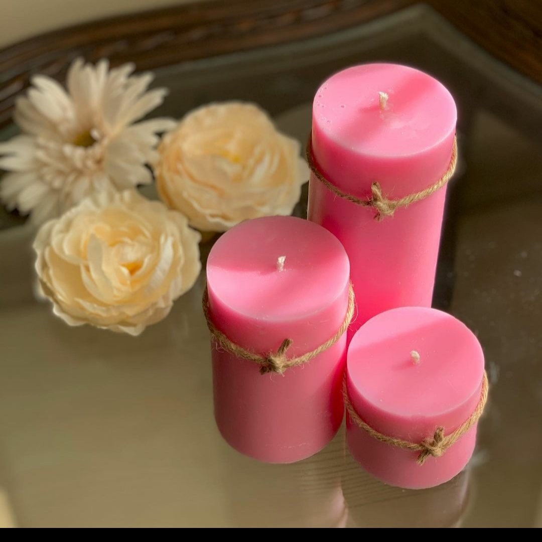 ست شمع استوانه ای 