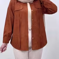 مانتو اسپرت زنانه مخمل کبریتی مدل گیسو