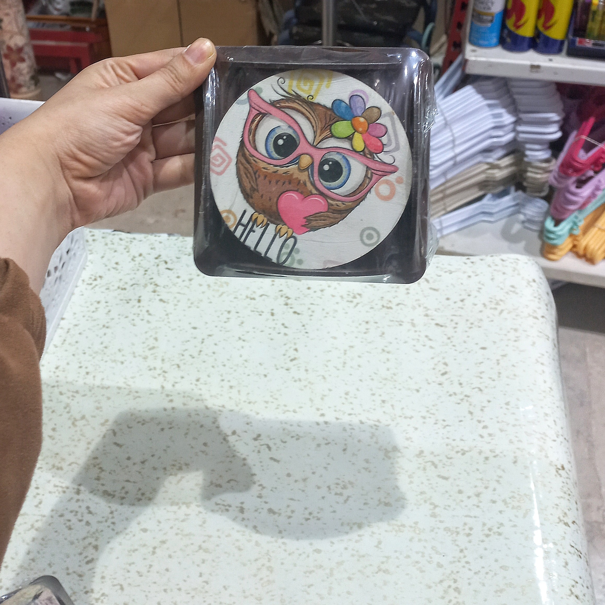 زیرلیوانی چوبی