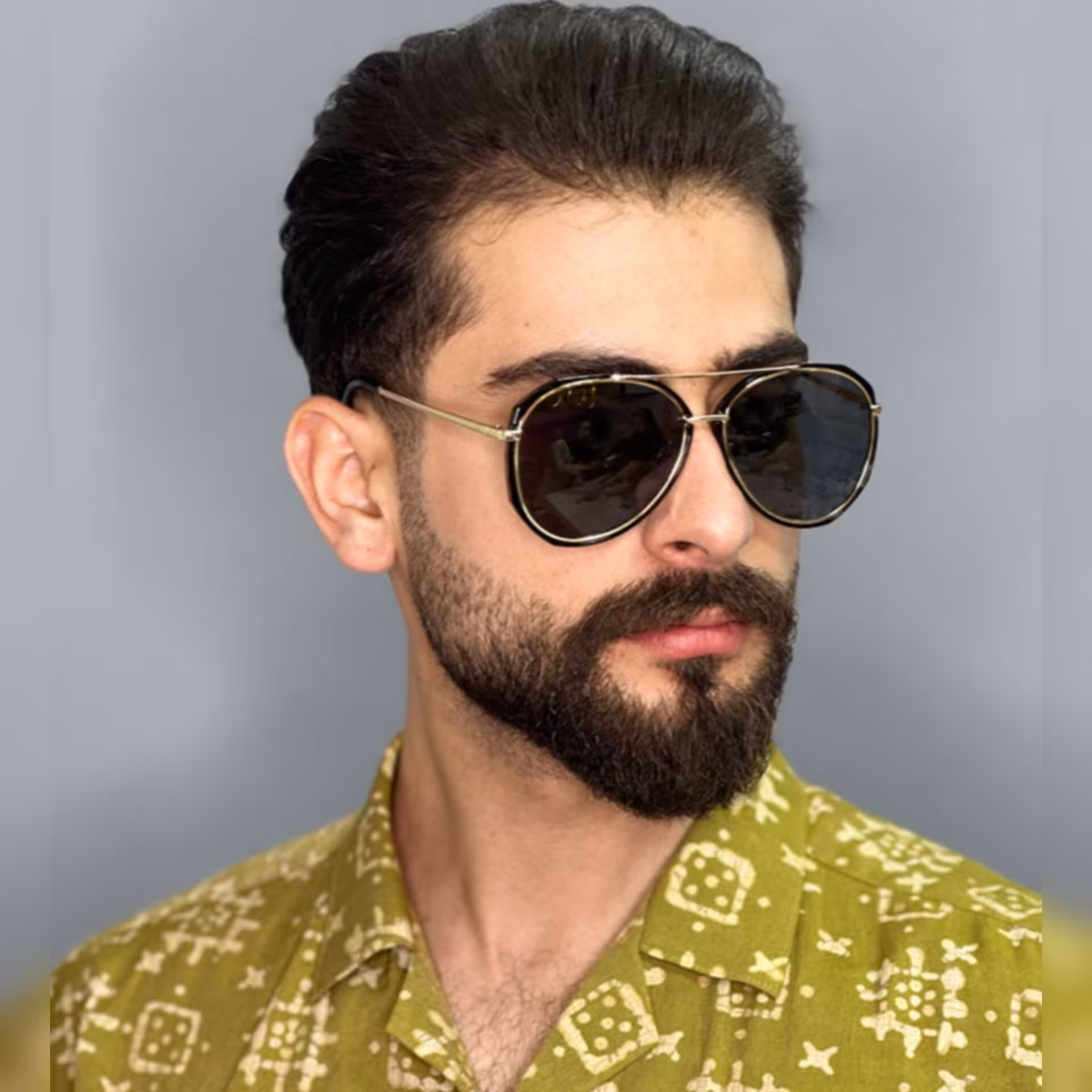 عینک آفتابی مردانه مشکی خلبانی برند ری بن یووی400