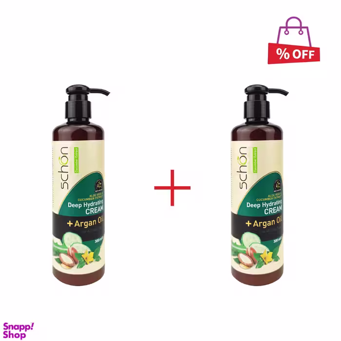 کرم پمپی مرطوب کننده شون (Schon) مدل آلویه ورا و خیار حجم 300 میلی لیتر مجموعه 2 عددی