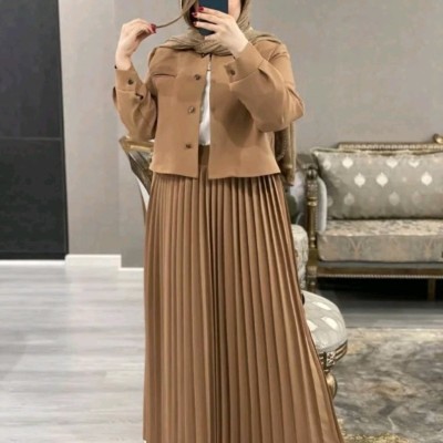 کت دامن پلیسه کرپ مازراتی