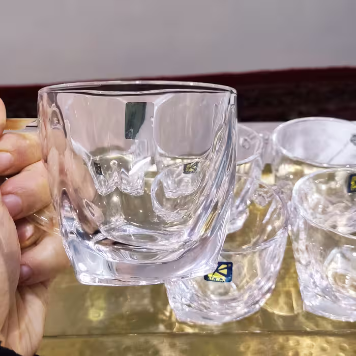 فنجان کریستال  مدل ونا وارداتی اورجینال پک شش عددی استکان پذیرایی خارجی چای خوری