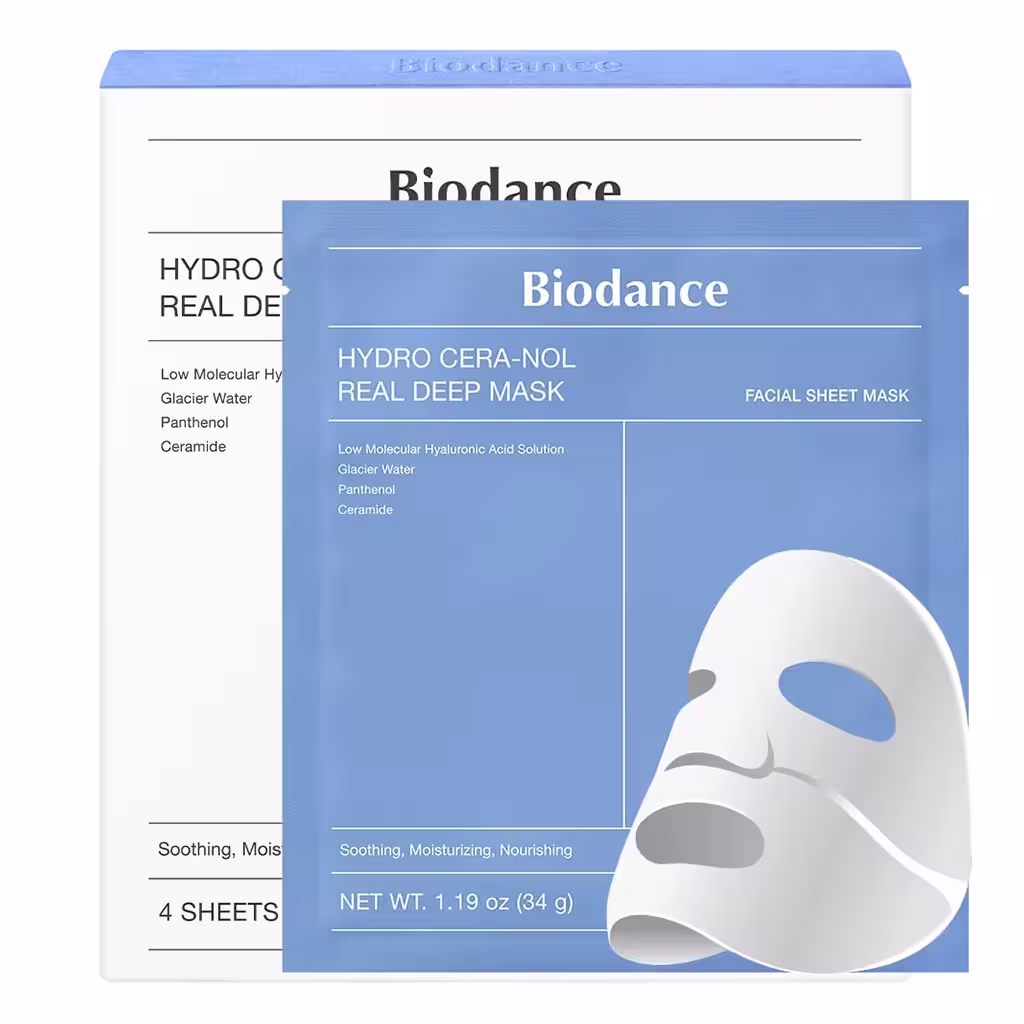 ماسک صورت بایودانس مدل هیدرا سرانول Hydro Cera-Nol Real Deep Mask | آبرسانی عمیق و تقویت سد دفاعی پوست