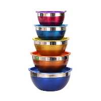 ظرف درب دار رنگی مجموعه 5 عددی