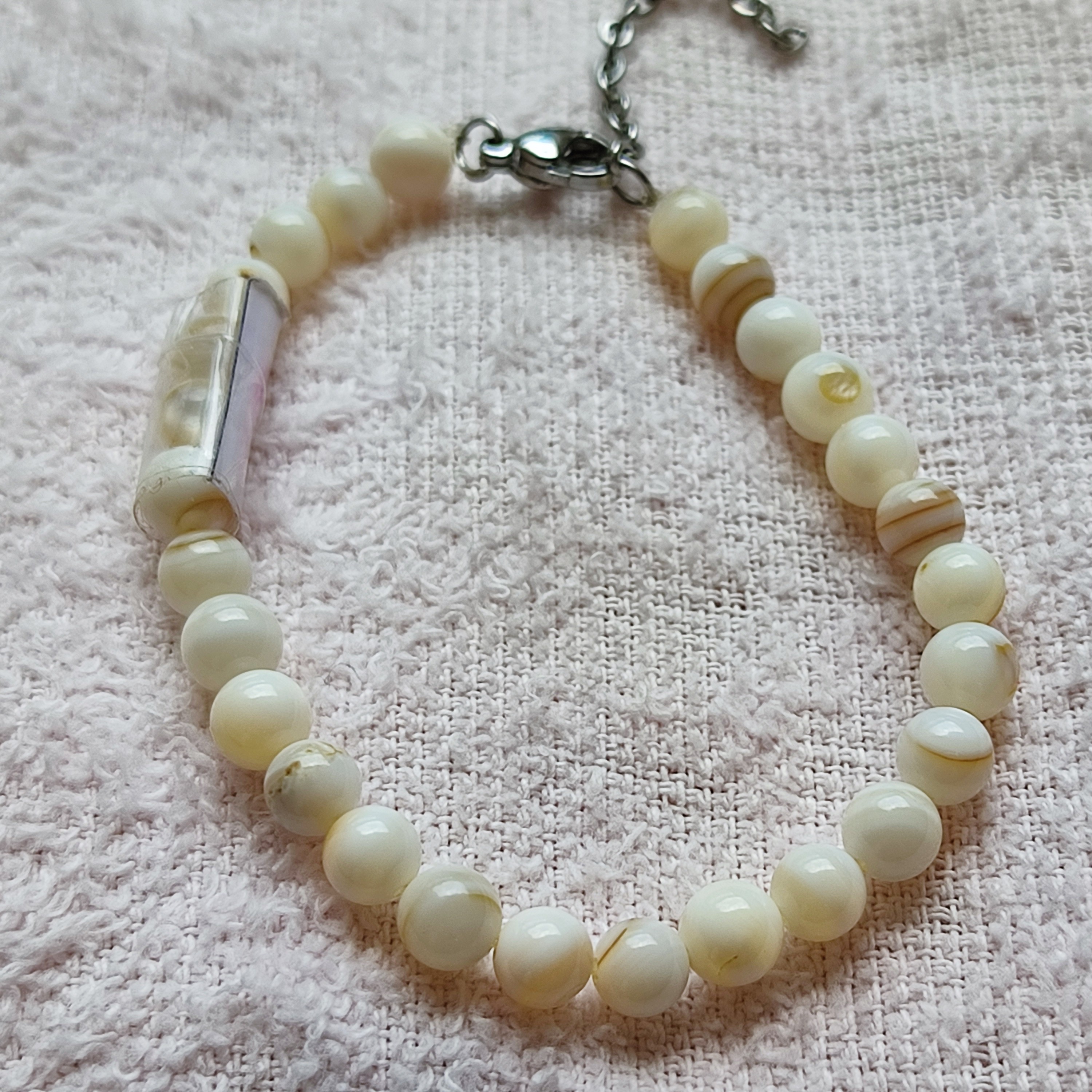 دستبند صدفی ساده شیک