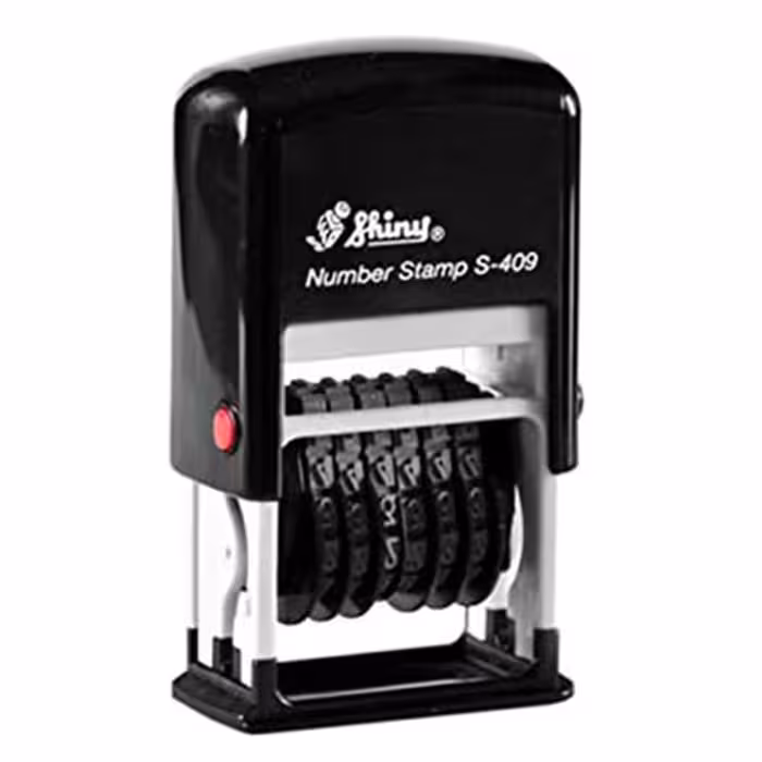 خرید دستگاه مهر شاینی 6 رقم مدل S-409 نمراتور 4 میل