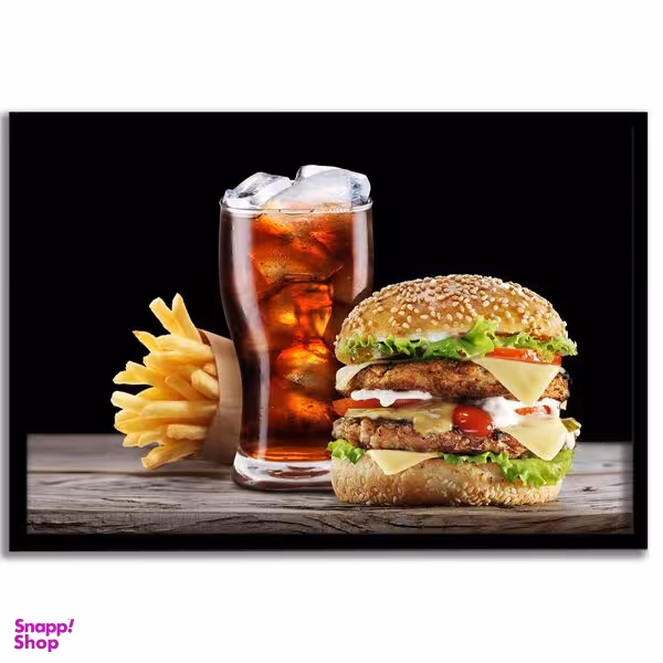 تابلو نوری بکلیت طرح ساندویچ و فست فود مدل لایت باکس B-S69