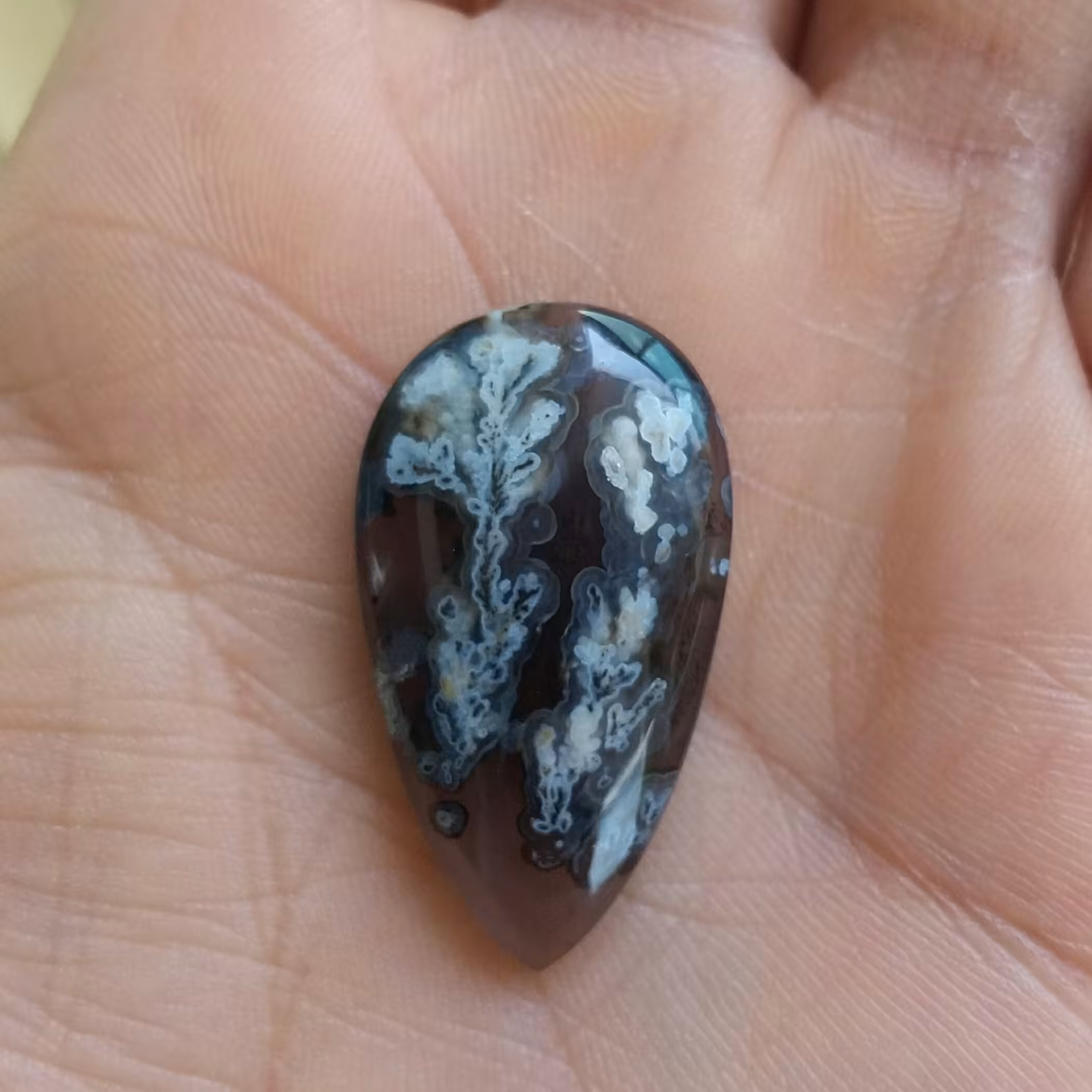 نگین شجر دیدنی زمینه خرمایی تراش فانتزی بسیاااار زیبا و خاااص