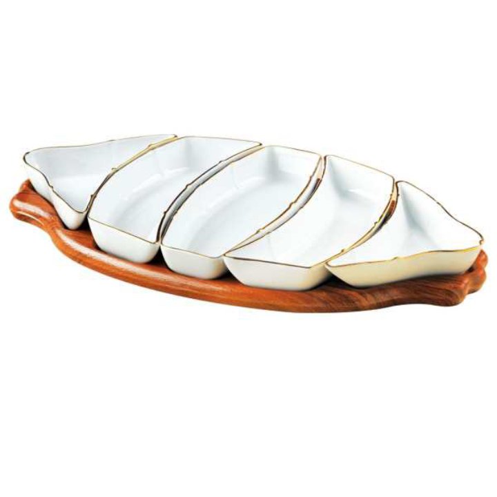 اردوخوری لیمون چینی طرح خط طلا