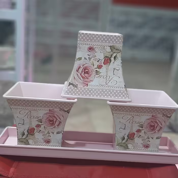 گلدان پلاستیکی 3تایی
