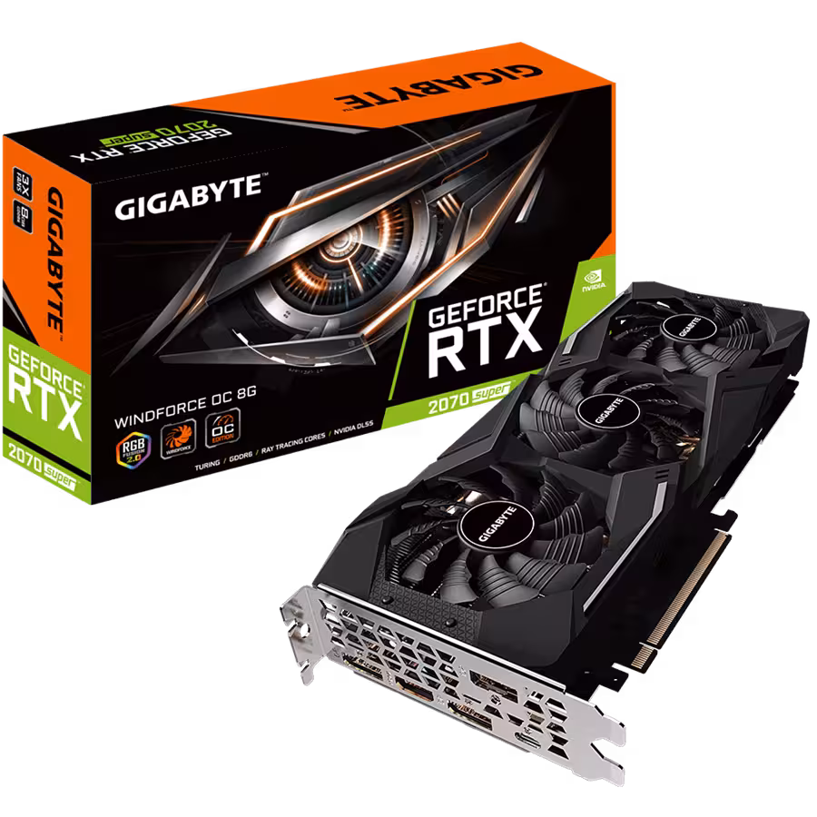 کارت گرافیک گیگابایت مدل GeForce RTX 2070 SUPER WINDFORCE OC با حافظه 8 گیگابایت