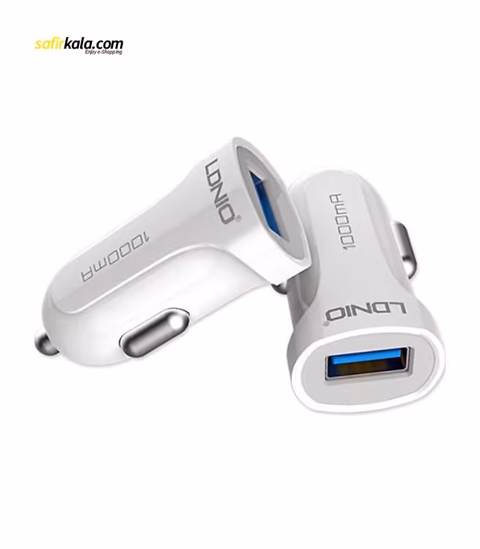 شارژر فندکی الدینیو مدل DL-C17 همراه با کابل microUSB